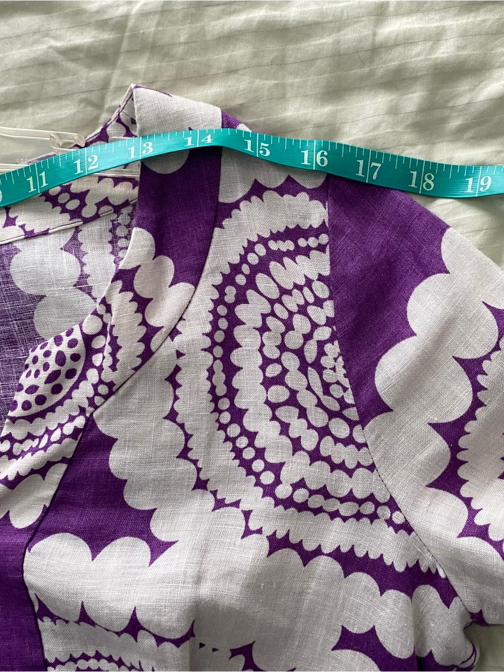 Purple & Cream Printed Tunic Dress - Picture 5 of 7